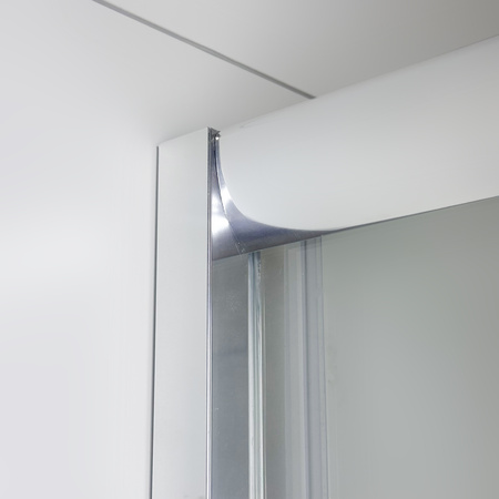 Kabina Prysznicowa Przesuwna Transparentna 100 X 80 + Brodzik 5 cm + Syfon