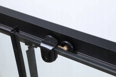 Kabina Prysznicowa Czarna Loft 120 x 90 x 190 + Brodzik Biały 5 cm + Syfo