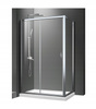 Kabina Prysznicowa 90 x 70 x 185 cm Rozsuwana Przesuwna Prostokątna Chrom