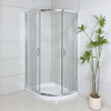 Kabina Prysznicowa Lewa Asymetryczna 100 x 80 + Brodzik 14 cm + Syfon