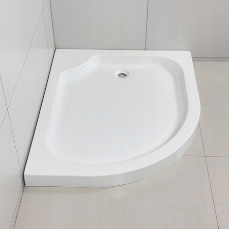 KABINA PRYSZNICOWA PRAWA PRZESUWNA ASYMETRYCZNA 100 x 80 + BRODZIK 7 CM + SYFON