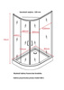 Kabina Prysznicowa Prawa Asymetryczna Przesuwna 100x80 + Brodzik 14 + Syfon