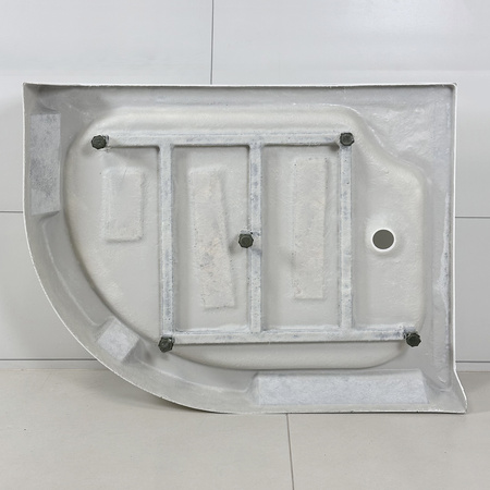 Kabina Prysznicowa Prawa Asymetryczna Przesuwna 100x80 + Brodzik 14 + Syfon