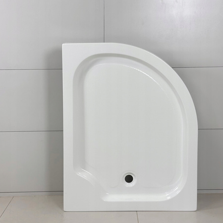 KABINA PRYSZNICOWA LEWA ASYMETRYCZNA PRZESUWNA 100 x 80 + BRODZIK 7 CM + SYFON