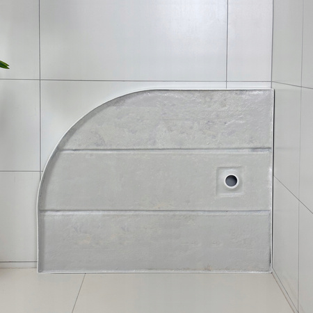 KABINA PRYSZNICOWA PRAWA PRZESUWNA ASYMETRYCZNA 100 x 80 + BRODZIK 7 CM + SYFON