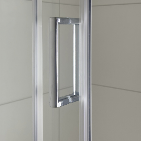 Kabina Prysznicowa Przesuwna Transparentna 90 X 70 + Brodzik niski 5 cm + Syfon